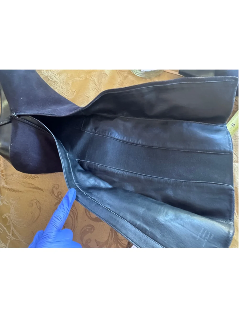 Calvin Klein Black Suede Wedge Boots Size 11